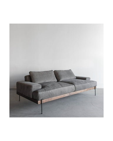 Grey Boucle 3 Seater Day Bed Sofa