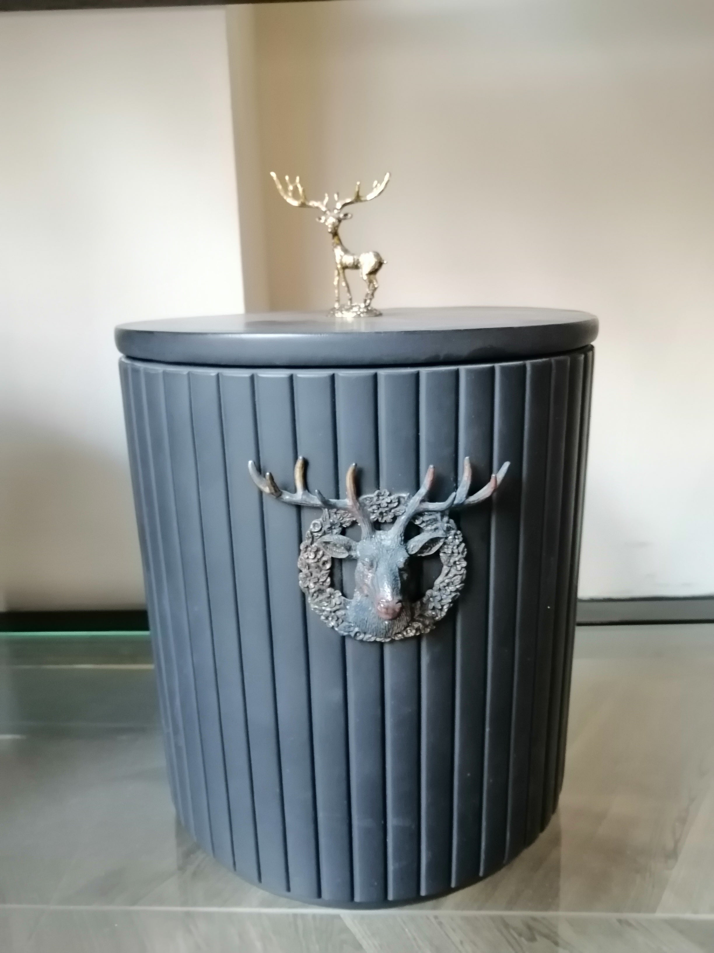 Reindeer Design Fibre Dustbins