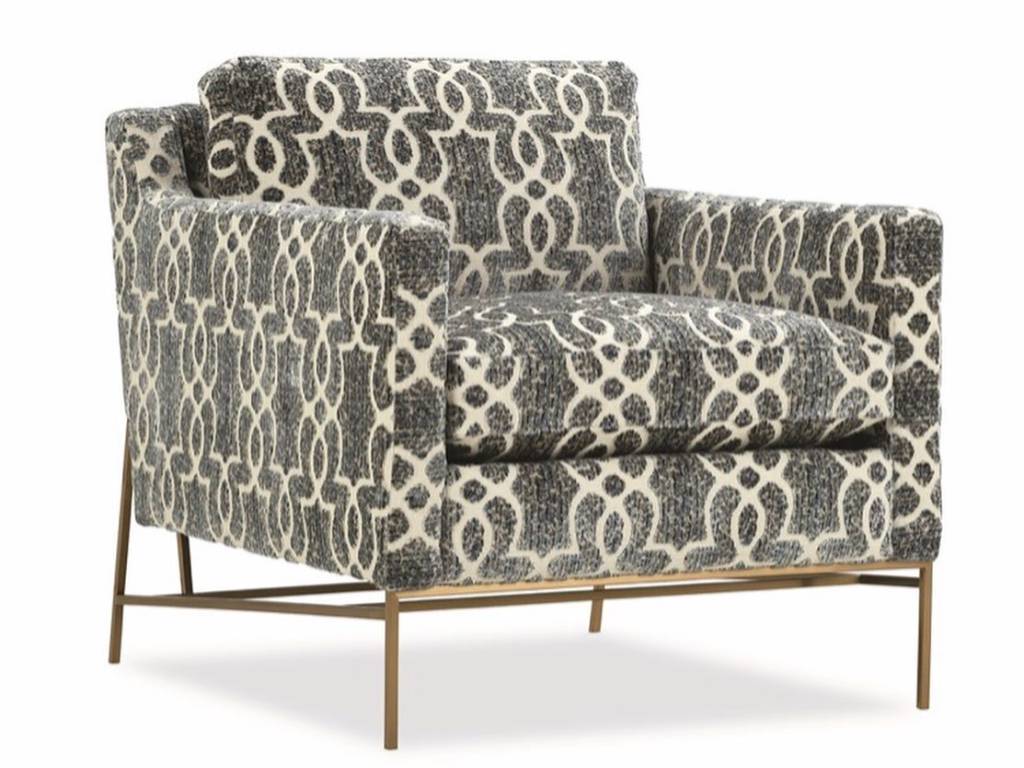 Iron Base Grey Sofa Chair