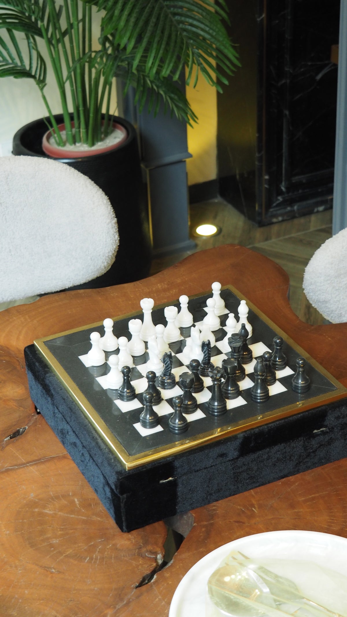 Marble Chess Board with Case