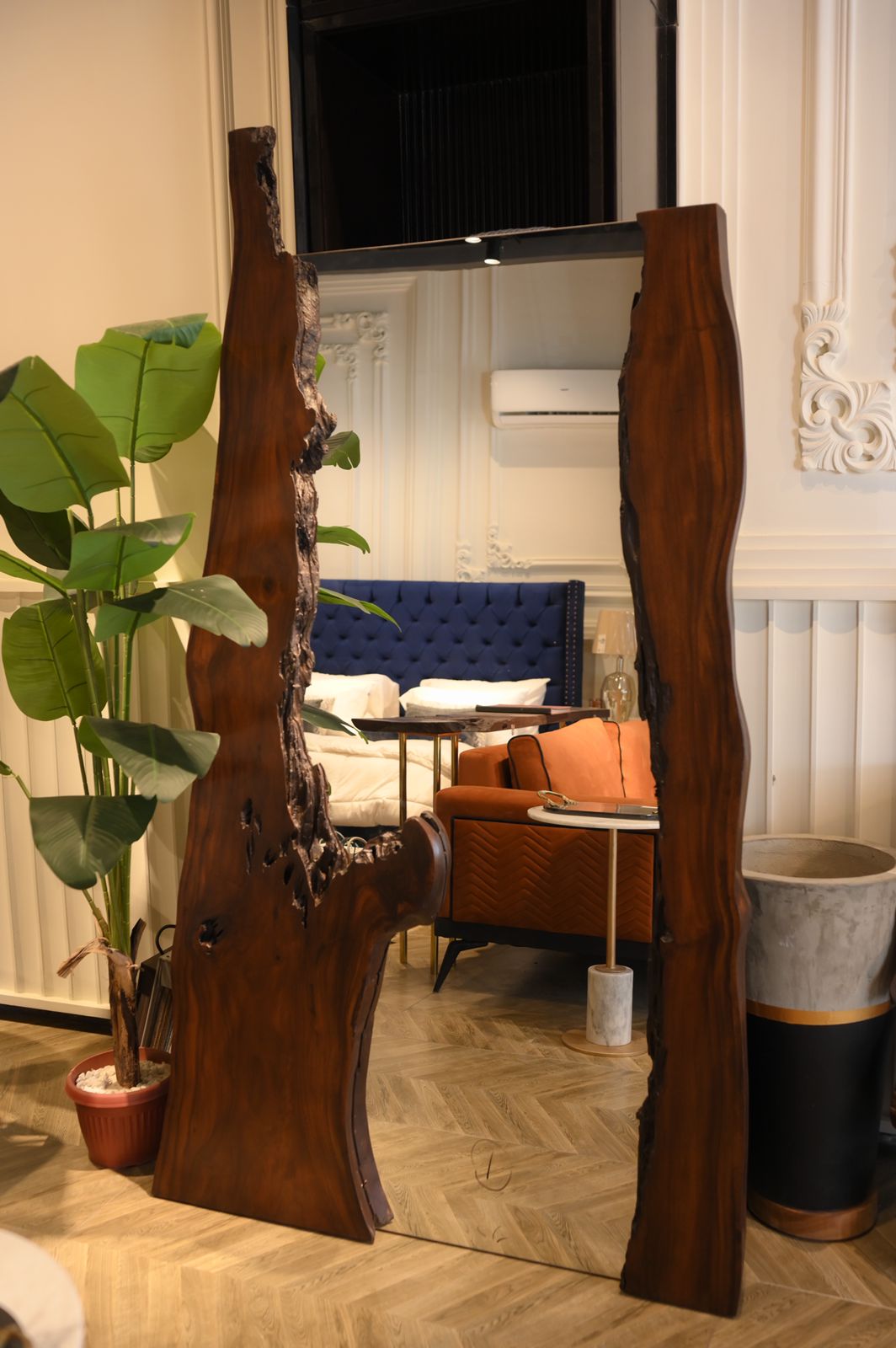 Long Mirror with Sheesham wood Borders