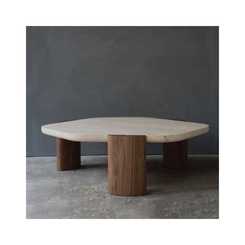 Hexagon Travertine Table